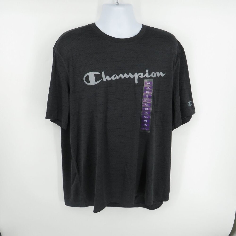 Champion Mens Gray Heather Graphic Logo XXL Short Sleeve Shirt NWT